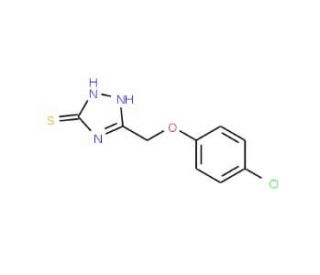 5-(4-Chloro-phenoxymethyl)-4H-[1,2,4]triazole-3-thiol (CAS 113056-45-4) - chemical structure image