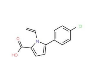 5-(4-Chloro-phenyl)-1-vinyl-1H-pyrrole-2-carboxylic acid - chemical structure image