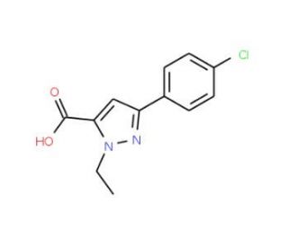 5-(4-Chloro-phenyl)-2-ethyl-2H-pyrazole-3-carboxylic acid - chemical structure image