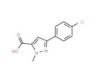 5-(4-Chloro-phenyl)-2-methyl-2H-pyrazole-3-carboxylic acid (CAS 1015868-48-0) - chemical structure image