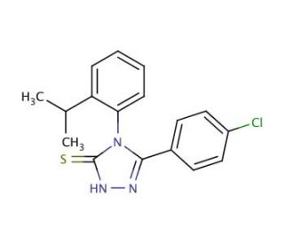 5-(4-Chloro-phenyl)-4-(2-isopropyl-phenyl)-4H-[1,2,4]triazole-3-thiol - chemical structure image