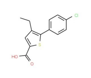 5-(4-Chloro-phenyl)-4-ethyl-thiophene-2-carboxylic acid - chemical structure image
