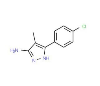 5-(4-Chloro-phenyl)-4-methyl-2H-pyrazol-3-ylamine - chemical structure image
