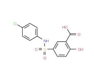 5-(4-Chloro-phenylsulfamoyl)-2-hydroxy-benzoic acid (CAS 62547-11-9) - chemical structure image