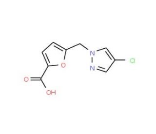 5-(4-Chloro-pyrazol-1-ylmethyl)-furan-2-carboxylic acid - chemical structure image