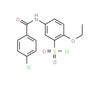 5-(4-Chlorobenzoylamino)-2-ethoxybenzenesulfonyl chloride (CAS 680617-88-3) - chemical structure image