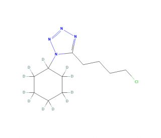 5-(4-Chlorobutyl)-1-cyclohexyltetrazole-d11 (CAS 1073608-19-1) - chemical structure image