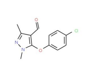 5-(4-Chlorophenoxy)-1,3-dimethyl-1H-pyrazole-4-carbaldehyde - chemical structure image
