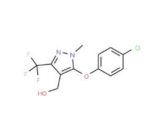[5-(4-Chlorophenoxy)-1-methyl-3-(trifluoromethyl)-1H-pyrazol-4-yl]methanol - chemical structure image