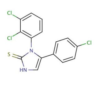 5-(4-chlorophenyl)-1-(2,3-dichlorophenyl)-1H-imidazole-2-thiol - chemical structure image