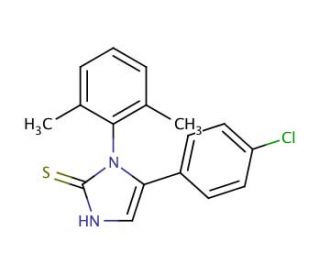 5-(4-chlorophenyl)-1-(2,6-dimethylphenyl)-1H-imidazole-2-thiol - chemical structure image