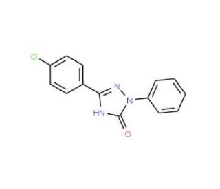 5-(4-Chlorophenyl)-1,2-dihydro-2-phenyl-3H-1,2,4-triazol-3-one (CAS 27423-54-7) - chemical structure image