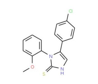 5-(4-chlorophenyl)-1-(2-methoxyphenyl)-1H-imidazole-2-thiol - chemical structure image