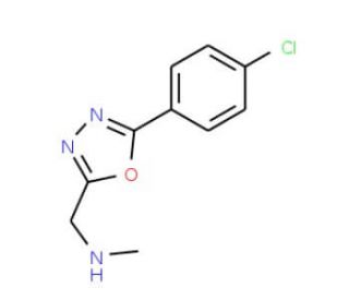 [5-(4-Chlorophenyl)-1,3,4-oxadiazol-2-yl]-N-methylmethanamine - chemical structure image