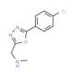 [5-(4-Chlorophenyl)-1,3,4-oxadiazol-2-yl]-N-methylmethanamine - chemical structure image