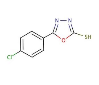 5-(4-Chlorophenyl)-1,3,4-oxadiazole-2-thiol (CAS 23766-28-1) - chemical structure image