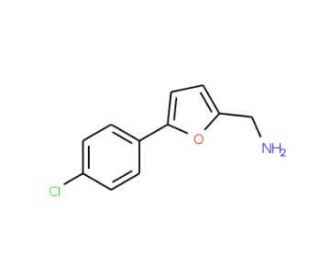[5-(4-chlorophenyl)-2-furyl]methylamine (CAS 39170-14-4) - chemical structure image