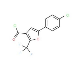 5-(4-Chlorophenyl)-2-(trifluoromethyl)furan-3-carbonyl chloride (CAS 175276-61-6) - chemical structure image