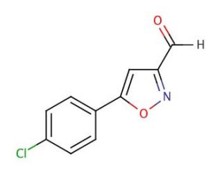 5-(4-Chlorophenyl)isoxazole-3-carboxaldehyde (CAS 763109-09-7) - chemical structure image