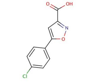 5-(4-Chlorophenyl)isoxazole-3-carboxylic acid (CAS 33282-22-3) - chemical structure image