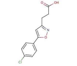 5-(4-Chlorophenyl)isoxazole-3-propionic acid (CAS 870704-00-0) - chemical structure image