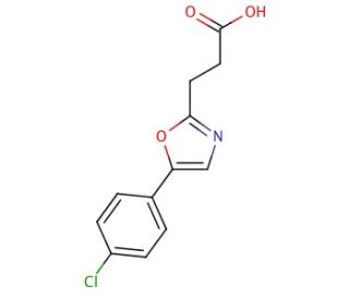 5-(4-Chlorophenyl)oxazole-2-propionic acid (CAS 23464-95-1) - chemical structure image