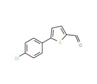 5-(4-chlorophenyl)thiophene-2-carbaldehyde (CAS 38401-71-7) - chemical structure image