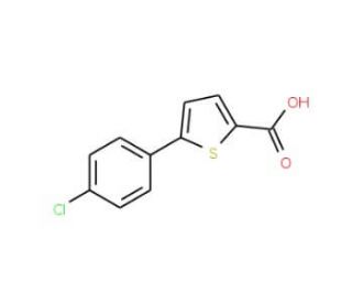 5-(4-chlorophenyl)thiophene-2-carboxylic acid (CAS 40133-14-0) - chemical structure image
