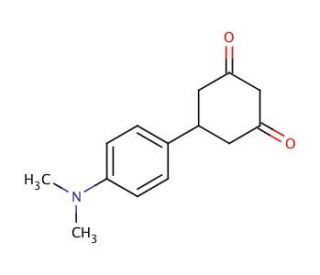 5-[4-(Dimethylamino)phenyl]-1,3-cyclohexanedione (CAS 144128-70-1) - chemical structure image