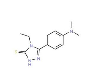 5-[4-(Dimethylamino)phenyl]-4-ethyl-4H-1,2,4-triazole-3-thiol (CAS 724749-06-8) - chemical structure image