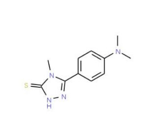 5-[4-(Dimethylamino)phenyl]-4-methyl-4H-1,2,4-triazole-3-thiol (CAS 724749-05-7) - chemical structure image