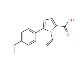 5-(4-Ethyl-phenyl)-1-vinyl-1H-pyrrole-2-carboxylic acid - chemical structure image