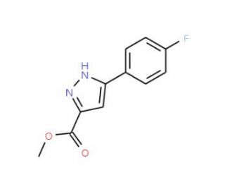5-(4-Fluoro-phenyl)-1H-pyrazole-3-carboxylic acid methyl ester - chemical structure image