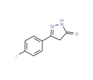 5-(4-Fluoro-phenyl)-2,4-dihydro-pyrazol-3-one (CAS 264208-45-9) - chemical structure image