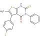 5-(4-Fluoro-phenyl)-2-mercapto-6-methyl-3-phenyl-3H-thieno[2,3-d]pyrimidin-4-one - chemical structure image