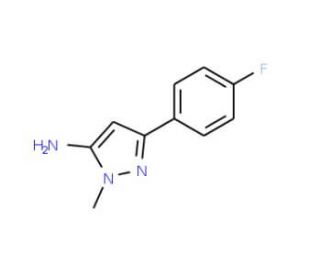 5-(4-Fluoro-phenyl)-2-methyl-2H-pyrazol-3-ylamine (CAS 126417-81-0) - chemical structure image