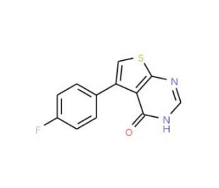 5-(4-Fluoro-phenyl)-3H-thieno[2,3-d]pyrimidin-4-one (CAS 35978-37-1) - chemical structure image