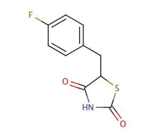 5-(4-Fluorobenzyl)-2,4-thiazolidinedione (CAS 291536-42-0) - chemical structure image