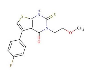 5-(4-fluorophenyl)-2-mercapto-3-(2-methoxyethyl)thieno[2,3-d]pyrimidin-4(3H)-one - chemical structure image
