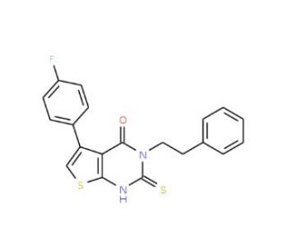 5-(4-fluorophenyl)-2-mercapto-3-(2-phenylethyl)thieno[2,3-d]pyrimidin-4(3H)-one - chemical structure image