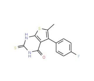 5-(4-fluorophenyl)-2-mercapto-6-methylthieno[2,3-d]pyrimidin-4(3H)-one - chemical structure image