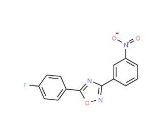 5-(4-Fluorophenyl)-3-(3-nitrophenyl)-1,2,4-oxadiazole (CAS 421581-70-6) - chemical structure image