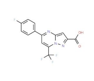 5-(4-Fluorophenyl)-7-(trifluoromethyl)pyrazolo-[1,5-a]pyrimidine-2-carboxylic acid - chemical structure image