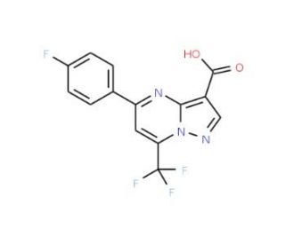 5-(4-Fluorophenyl)-7-(trifluoromethyl)pyrazolo-[1,5-a]pyrimidine-3-carboxylic acid - chemical structure image