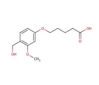 5-(4-Hydroxymethyl-3-methoxyphenoxy)valeric acid (CAS 213024-57-8) - chemical structure image
