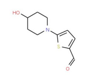 5-(4-Hydroxypiperidino)-2-thiophenecarbaldehyde (CAS 207290-72-0) - chemical structure image