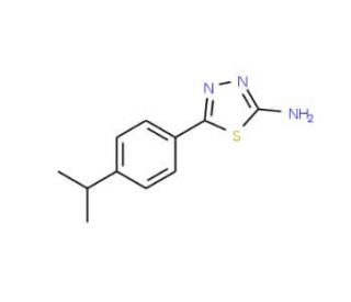 5-(4-isopropylphenyl)-1,3,4-thiadiazol-2-amine (CAS 100987-89-1) - chemical structure image