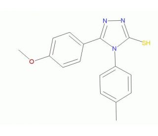 5-(4-Methoxy-phenyl)-4-p-tolyl-4H-[1,2,4]triazole-3-thiol (CAS 5679-72-1) - chemical structure image