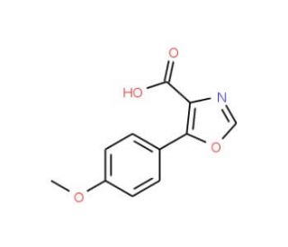 5-(4-Methoxyphenyl)-1,3-oxazole-4-carboxylic acid (CAS 89205-07-2) - chemical structure image