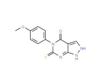 5-(4-methoxyphenyl)-6-sulfanylidene-1H,4H,5H,6H,7H-pyrazolo[3,4-d]pyrimidin-4-one - chemical structure image